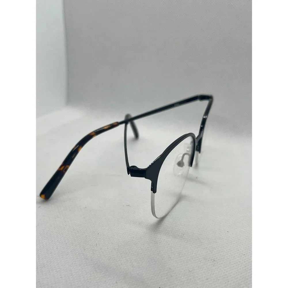 Selah‎ Cat Eye Semi Rimless Eyeglasses Black Tortoise 49-19-140 C1 Frames